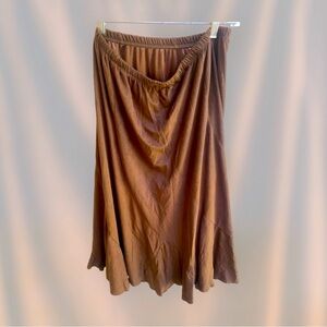 Urban‎ Coco Women's Size Small Bias Ruffled Hem Copper Brown Skirt EUC
